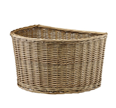 D shape wicker basket - hand woven