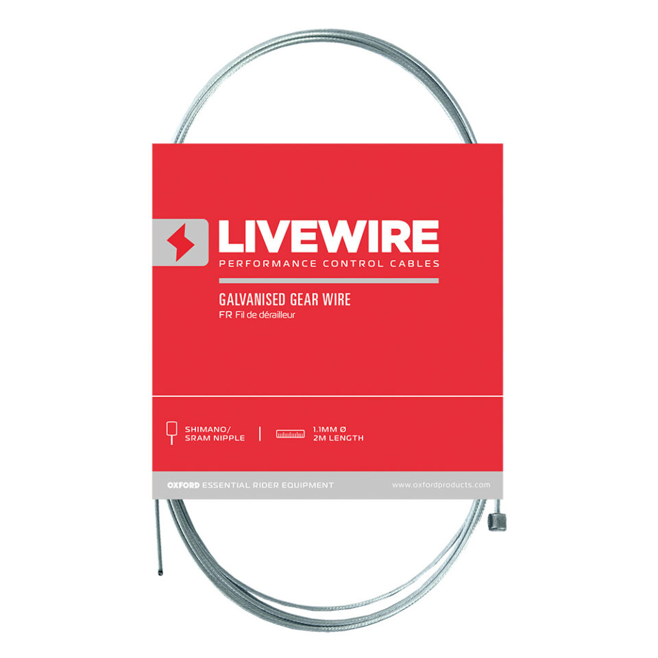 Oxford LiveWire Tandem Gear Cable extra-long stainless steel inner