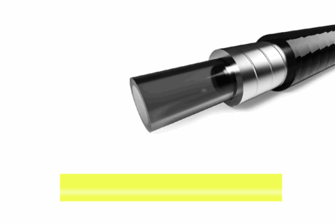 Elvedes Outer Brake Cable 2m Neon Yellow low-friction housing