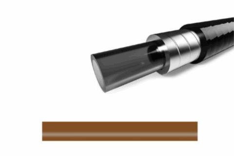 Elvedes Outer Brake Cable 2m Brown low-friction housing