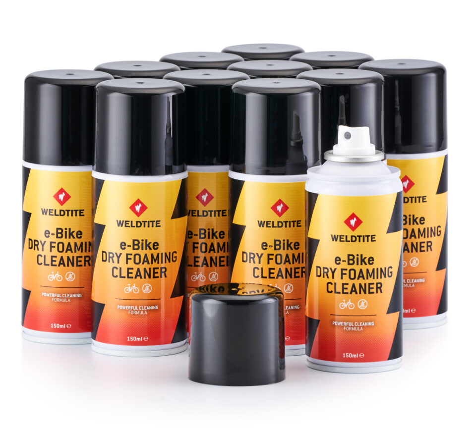 Weldtite e-Bike Dry Foaming Cleaner 150ml aerosol safe for e-bike cleaning