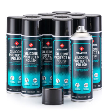 Weldtite Silicone Protect & Polish 500ml aerosol spray for bike protection