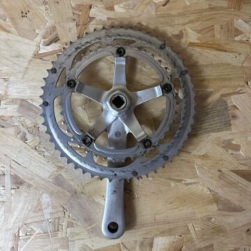 Campagnolo Double Road Crankset – 170mm, 53/39T, Square Taper, Vintage Italian
