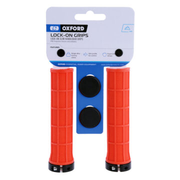 Lock on slim red grips