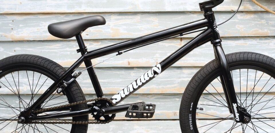 Used BMX frame for freestyle with raw finish and pegs