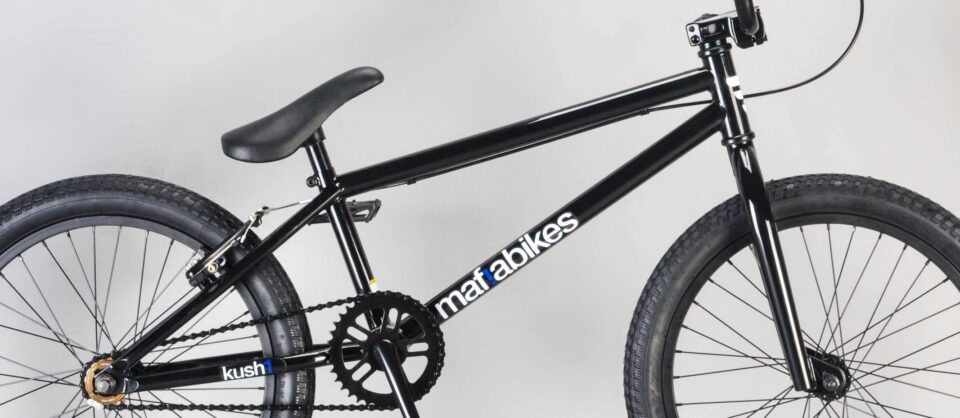 Used BMX stunt frame with pegs and gyro tabs on concrete