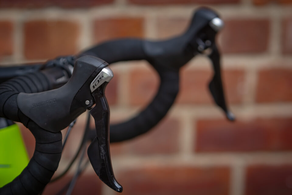 Second-hand bike brake parts including levers, rotors and calipers