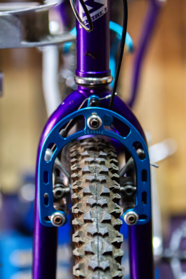 Second-hand brake spares including disc mounts, bolts and small hardware
