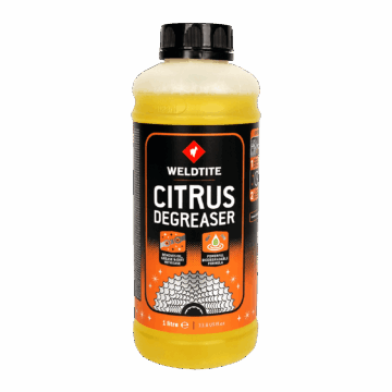 Weldtite Citrus Degreaser Liquid 1L bottle for bike drivetrain cleaning
