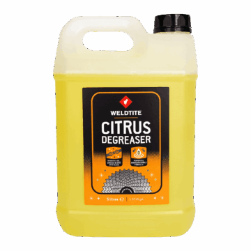 Weldtite Citrus Degreaser 5L liquid container for bike drivetrain cleaning