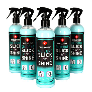 Weldtite Silicone Slick 'N' Shine 400ml spray can for bike finishing