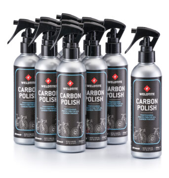 Weldtite Carbon Polish 250ml bottle for carbon bike frames