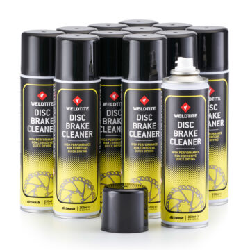 Weldtite Disc Brake Cleaner 250ml aerosol can for bike disc brakes
