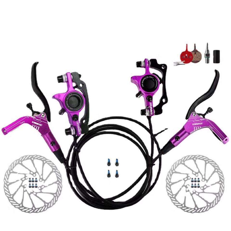 Hydraulic bike disc brakes installed on road and MTB setups