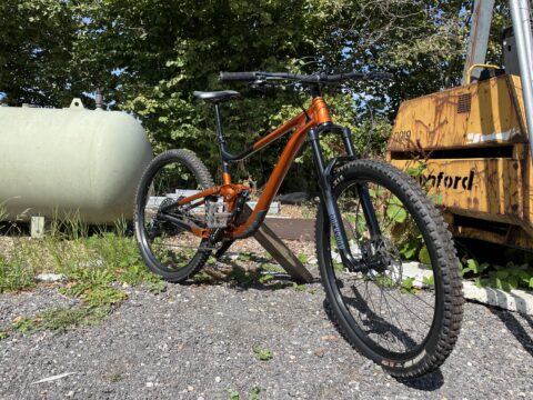 The Trance X metallic orange frame finish in direct sunlight. Buy and sell on shifta.