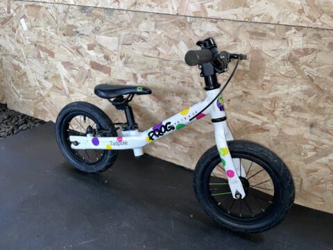 Frog Tadpole Plus Balance Bike - Blue Union Jack - GRADE C for sale in Yorkshire and The Humber by Club Bikes on SHIFTA marketplace. Top quality second-hand bikes online.