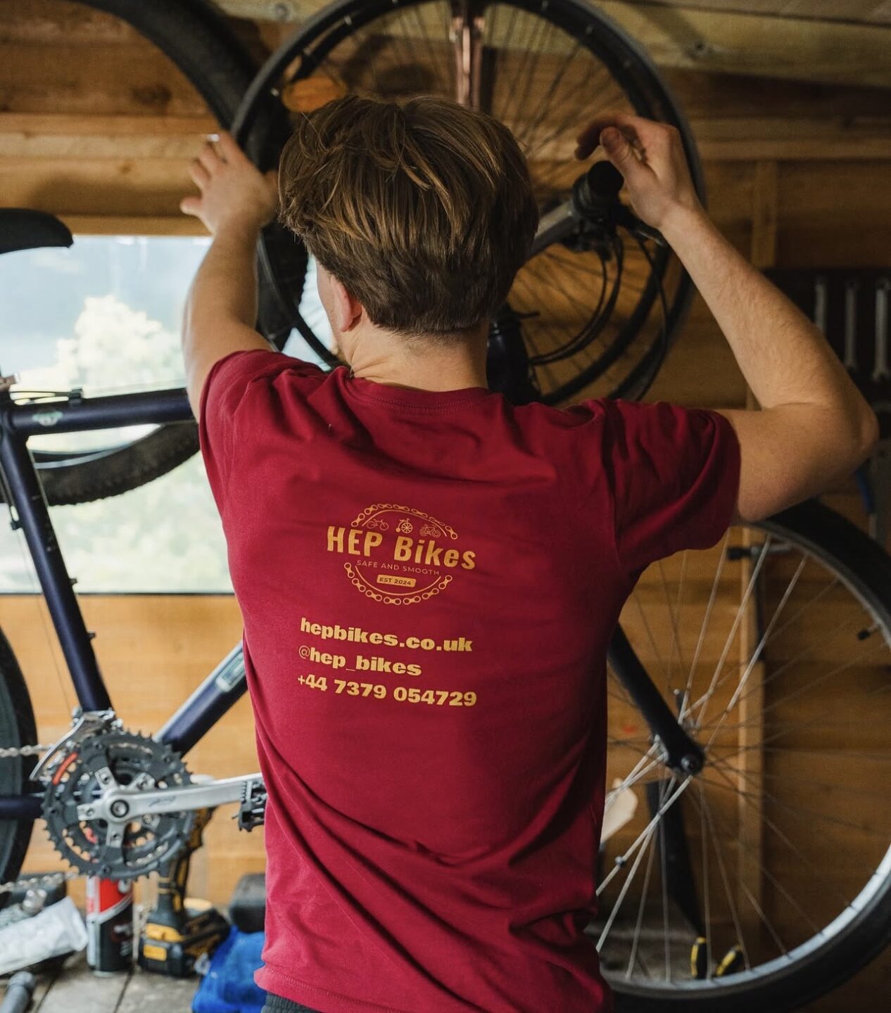HEP Bikes repairing bicycle in Watford workshop – independent bike mechanic servicing bikes in Hertfordshire