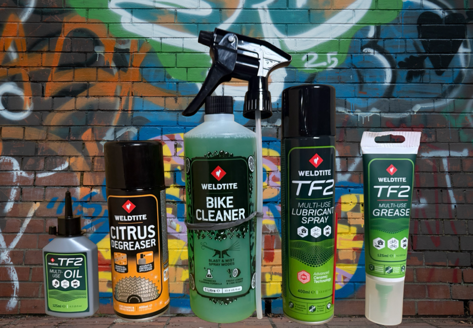 Bike maintenance using Weldtite oil and lubrication products