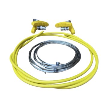 Yellow V-Brake Brake Refresher Kit with pads, cables, and housing