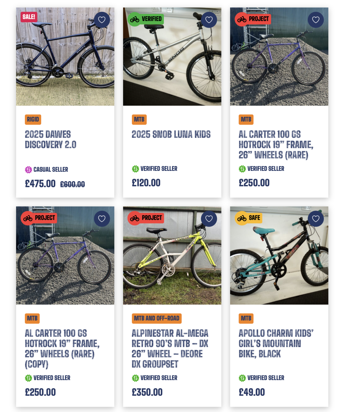 listings from verified sellers
