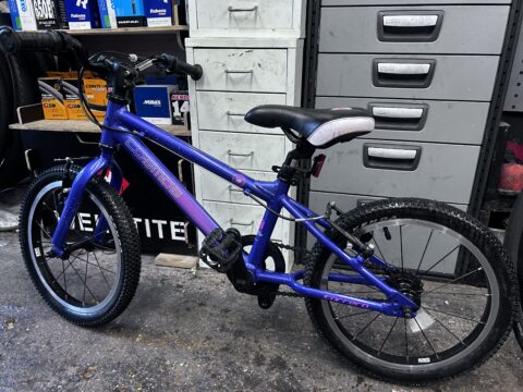 Cosmos carrera 16” wheels bike purple aluminium frame single speed kids serviced new brake cables & chain for sale in Biggin hill by Pop In cycles on SHIFTA marketplace. Top quality second-hand bikes online.