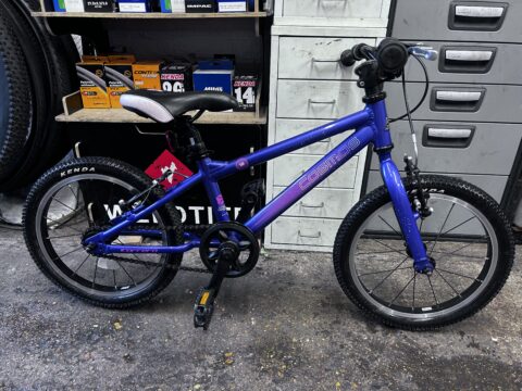 Cosmos carrera 16” wheels bike purple aluminium frame single speed kids serviced new brake cables & chain for sale in Biggin hill by Pop In cycles on SHIFTA marketplace. Top quality second-hand bikes online.