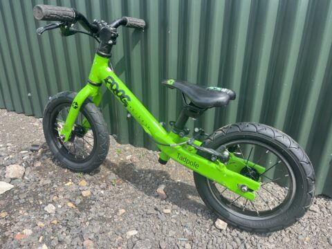 Frog Tadpole Balance Bike - Green - Grade C for sale in Yorkshire and The Humber by Club Bikes on SHIFTA marketplace. Top quality second-hand bikes online.
