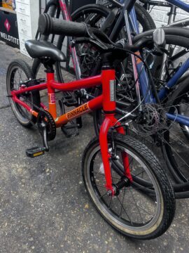 Pinnacle koto 16 kids bike 16” wheels aluminium frame good condition red/orange v brakes for sale in Biggin hill by Pop In cycles on SHIFTA marketplace. Top quality second-hand bikes online.