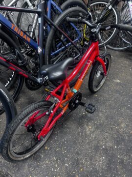 Pinnacle koto 16 kids bike 16” wheels aluminium frame good condition red/orange v brakes for sale in Biggin hill by Pop In cycles on SHIFTA marketplace. Top quality second-hand bikes online.
