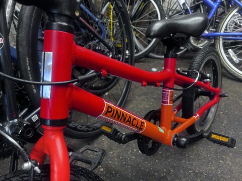 Pinnacle koto 16 kids bike 16” wheels aluminium frame good condition red/orange v brakes for sale in Biggin hill by Pop In cycles on SHIFTA marketplace. Top quality second-hand bikes online.