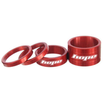 Hope Space Doctor 10mm red headset spacer with integrated top cap