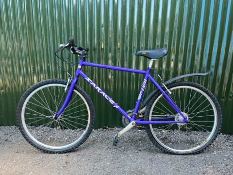 Retro Saracen Ruff Trax 90’s MTB - Purple 19” for sale in York, North Yorkshire by Recycle York on SHIFTA marketplace. Top quality second-hand bikes online.