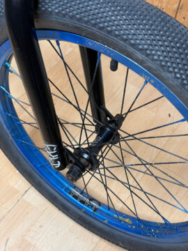 Cult Access Custom 20" Complete BMX Bike - Electric Blue/Gold Splatter - Vans Tyres for sale in Woking by T77BMX on SHIFTA marketplace. Top quality second-hand bikes online.