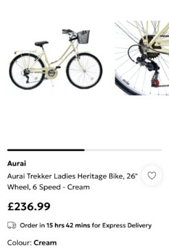 Ladies heritage bike for sale in Yorkshire and The Humber by Amy on SHIFTA marketplace. Top quality second-hand bikes online.