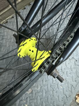 Mongoose BMX – Yellow Custom Paintsplatter – 3 Piece Cranks - Half link chain for sale in Woking by T77BMX on SHIFTA marketplace. Top quality second-hand bikes online.