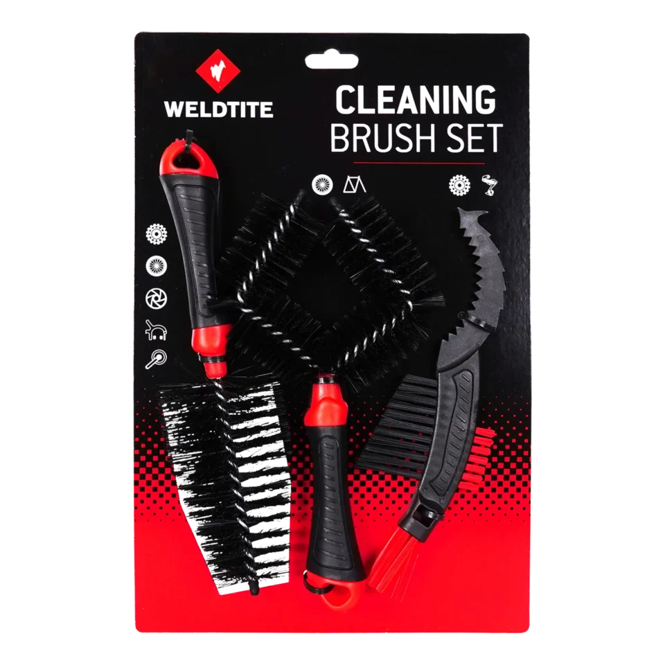 Weldtite Bike Cleaning 3 Brush Set for bicycle cleaning and maintenance