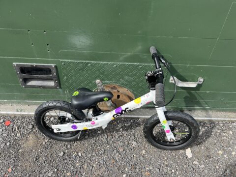 Frog Tadpole Plus Balance Bike - White / Spotty - GRADE C for sale in Yorkshire and The Humber by Club Bikes on SHIFTA marketplace. Top quality second-hand bikes online.